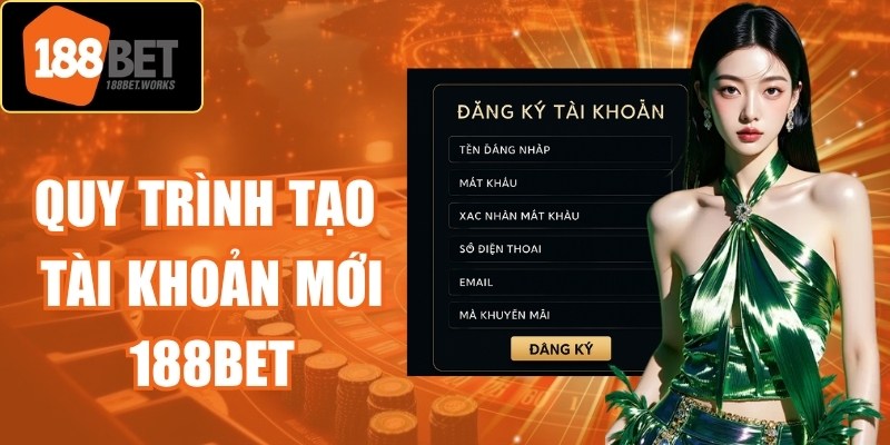 Quy trình tạo tài khoản mới 188Bet