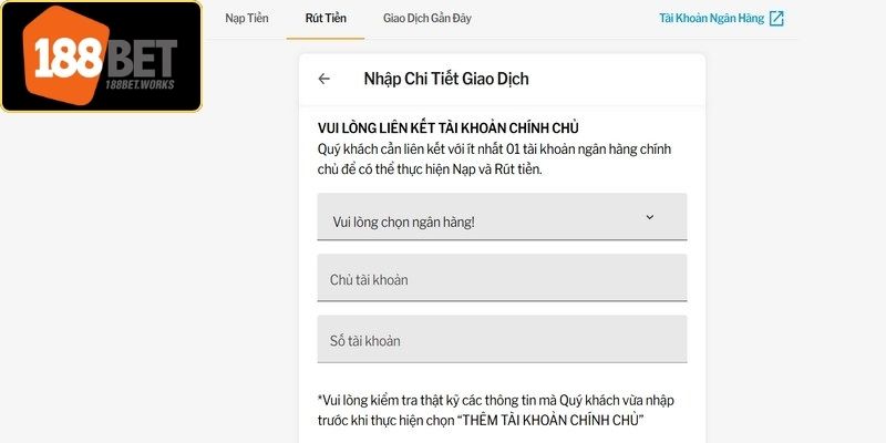 Các bước rút tiền 188Bet nhanh chóng, an toàn